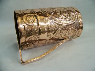 C1900 Large Antique Yattendon Guild Arts & Crafts Art Nouveau Copper Tankard Vgc