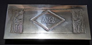 GLASGOW SCHOOL ARTS AND CRAFTS SILVER PLATED BRASS JEWELLERY BOX M GILMOUR 3