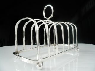 Large Silver Toast Rack,  London 1937,  Harrods Ltd (Richard Woodman Burbridge) 2