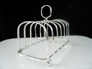 Large Silver Toast Rack,  London 1937,  Harrods Ltd (Richard Woodman Burbridge) 3