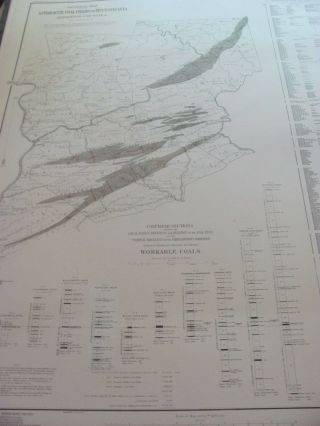 1884 Second Geological Survey of Pennsylvania Grand Atlas Div 2 Anthracite Coal 5