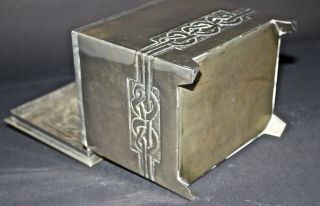 GLASGOW SCHOOL ARTS AND CRAFTS SILVER PLATED BRASS JEWELLERY CASKET M GILMOUR 5