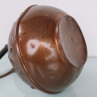 Carl Deffner Art nouveau floral brass copper tea pot kettle. 12