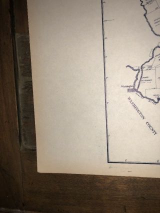 1922 GRIMES COUNTY TEXAS MAP LAND OFFICE AUSTIN BLUE LINE ANTIQUE VINTAGE 6