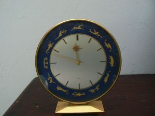 Early 1950s Bucherer Imhof Zodiac Clock,  8 Day,  18 Jewel
