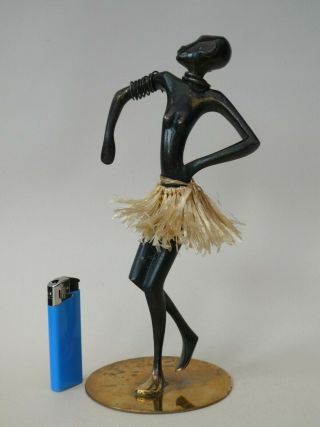 Fine Art Deco Austrian Bronze African Female Dancer Sculpture Karl Hagenauer