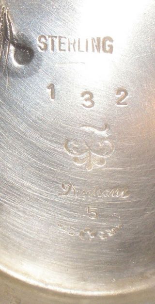 Rare Vintage sterling silver candlestick Durham Georg Jensen La Paglia Style 9.  5 5