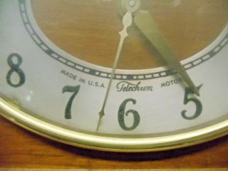 OLD VINTAGE REVERE WESTMINSTER CHIME TELECHRON MOTORED R - 913 MANTEL CLOCK 4