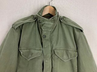 Vintage 50 ' s M51 Olive Green Military Army Field Jacket W/ Liner Sz Medium 2