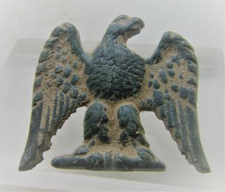 Ancient Roman Bronze Legionary Fitting Eagle Aquilla Military Object