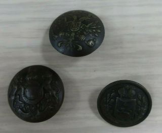 Ww1 Battl.  Relic Russia Imperial Buttons (3 Item)