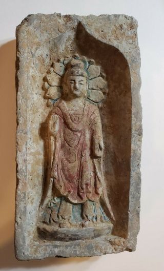 Chinese Northern Wei Dynasty Buddhist Brick 386 - 535 Ad Timeline London