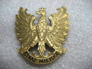 . Poland Polish Municipal Guard Cap Badge