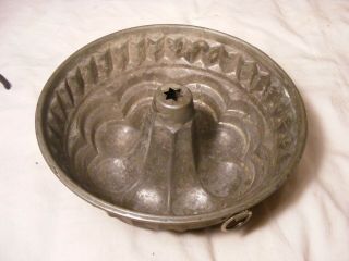 unusual Shape Vintage Wagner Tin Lined Copper Cake Pan Mold or Bundt Pan 7