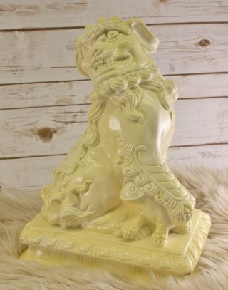 1979 JARU Ceramic Foo Dog Chinese Guardian Lion Statue 2 Large Figures 3
