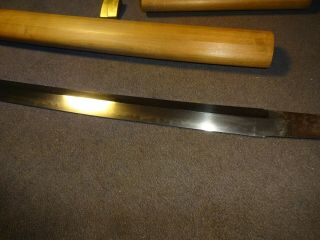 K03 Japanese sword wakizashi shirosaya mountings 