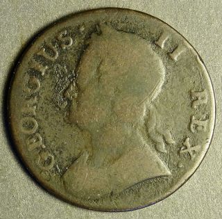 Authentic Pre American Revolutionary War Coin,  British 1743 (43bnccvs)