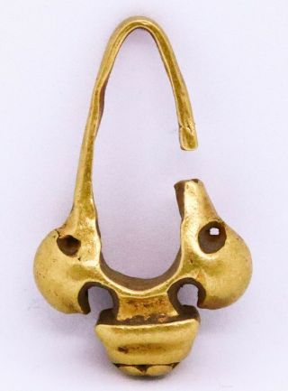 Pre Columbian Ancient Gold Chiriqui Nose Amulet 1100 Ad Panama / Costa Rica Rare