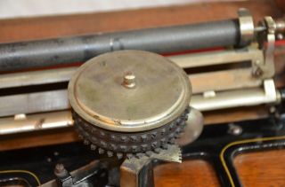 Antique 19th Century Early Typewriter In Walnut Box 1800 ' s 1539 3
