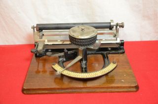 Antique 19th Century Early Typewriter In Walnut Box 1800 ' s 1539 5