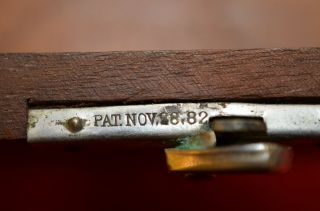 Antique 19th Century Early Typewriter In Walnut Box 1800 ' s 1539 8