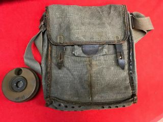 Pre Ww2 German Reichswehr Gas Mask Bag With Filter Case Named Inter War Army
