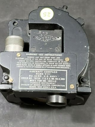 WWII US navy Mark VIII Aircraft Compass 4