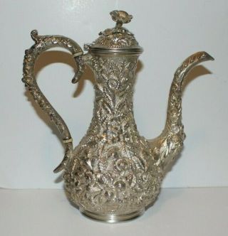Rare S.  Kirk & Son Sterling 925/1000 Repousse Teapot