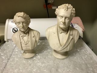 2 Statues Antique Marble John Andrews Was The Governor Of Mass In 1864