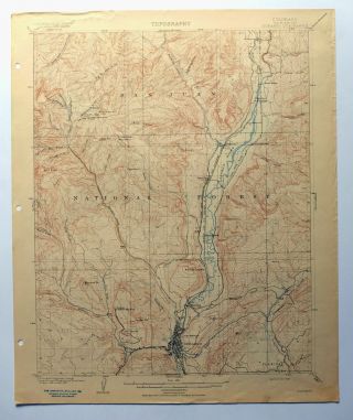 Durango Colorado Rare Antique 1908 Usgs Topo Map Hermosa Topographical