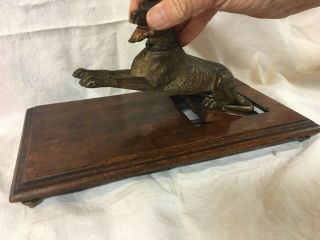 Rare Antique Desk Paper Holder / Clip Great Dane Dog Cold Painted Bronze 1800s 2