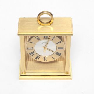 Vintage Brass Bulova Accutron Desk Clock