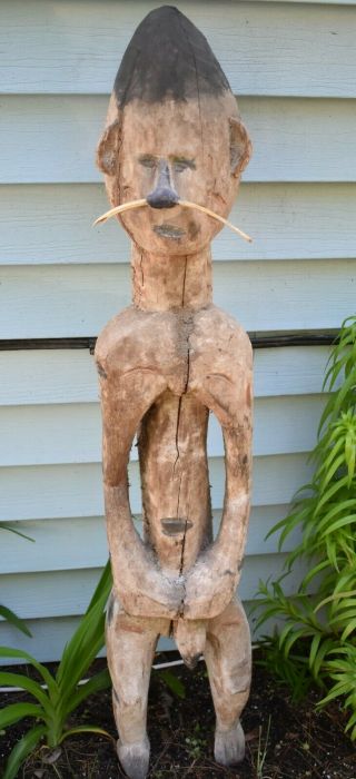 Orig $399 - Papua Guinea Ritual Asmat Figure 1900s 44 " Prov