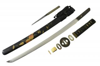 MINTY WWII Japanese Samurai Sword NIHONTO KOTO Wakizashi Shin Gunto WW2 BLADE 3