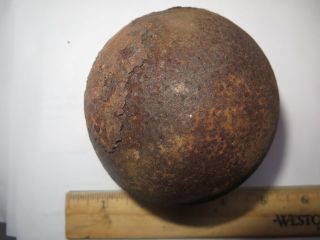 6 Pound Unfired Cannonball,  Hamilton’s Battery Assunpink Creek,  2nd.  Trenton,  1777