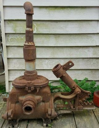 Vintage F E Myers Hand Boiler Ram Water Pump Black Spigot Spout Well Giant 3129 7
