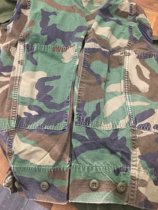 U.  S.  AIR FORCE BDU WOODLAND CAMO JACKET X - LARGE/REGULAR,  AF MATERIAL COMMAND 6