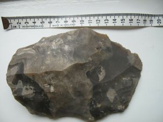 Palaeolithic Flint Scraping Tool Weighing Approx 0.  450kg