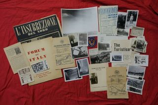 15th Aaf Air Force Grouping B - 24 Bomber Photographs Documents Newspaper Italy