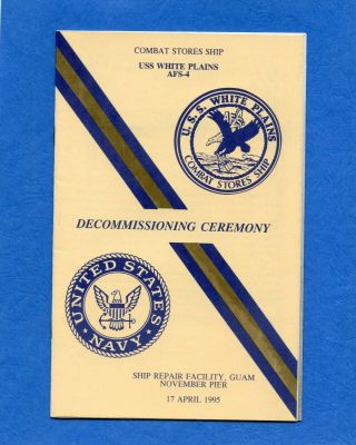 Uss White Plains Fs 4 Decommissioning Navy Ceremony Program