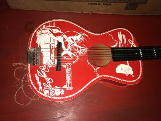 Vintage 1950 ' s Rich Toys Roy Rogers Guitar w/Original Box 2