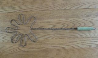Vintage Rug Beater,  Metal With Wooden Handle,  25 " Long