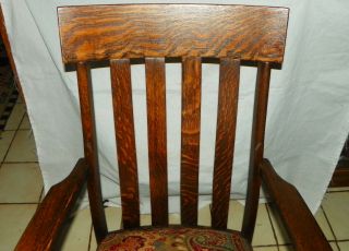 Quartersawn Oak Mission Rocker / Rocking Chair (R249) 2