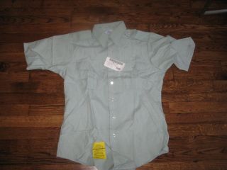 Us Army Short Sleeve Shirt,  Old Stock,  Us Made,  Class A,  L,  16neck,  2001