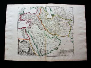 1757 Vaugondy - " Big Folio Map " Of Middle East,  Arabia,  Persia,  Asia Minor,  Oman