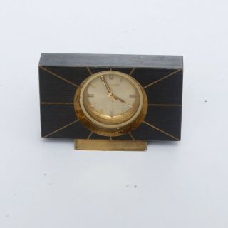 Bulova Accutron Desk Clock And Papers,  1960s Vintage