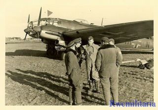 Best Luftwaffe Aircrew Confer Before Mission By He - 111 Bomber (?h,  Dn)