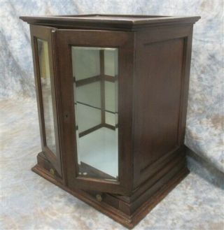 Vintage Store Display Case Showcase Cabinet Countertop Cigar Tobacco Humidor 3