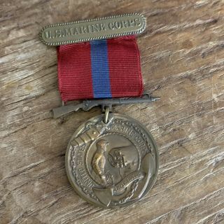 Ww1 Us Marine Corps Good Conduct Medal Award Named Numbered 1st Enlistment Rifle
