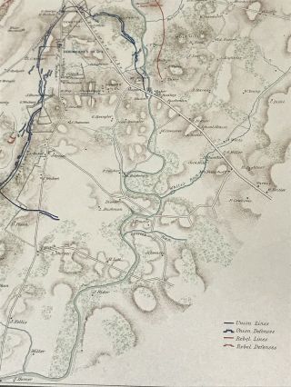 Antique Civil War Map July 1 - 3,  1863 USA Battlefield Of Gettysburg 6